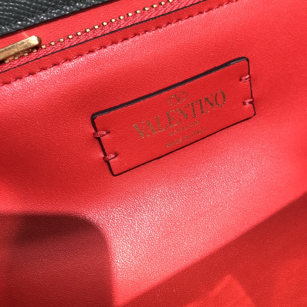 Valentino Garavani Vsling Medium Handbag in Niagara Grainy Calfskin 